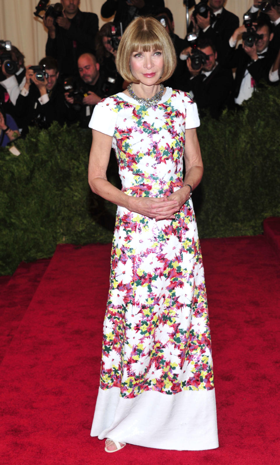 Anna Wintour attends The Metropolitan Museum of Art's Costume Institute benefit celebrating "PUNK: Chaos to Couture" on Monday May 6, 2013 in New York. (Photo by Charles Sykes/Invision/AP)