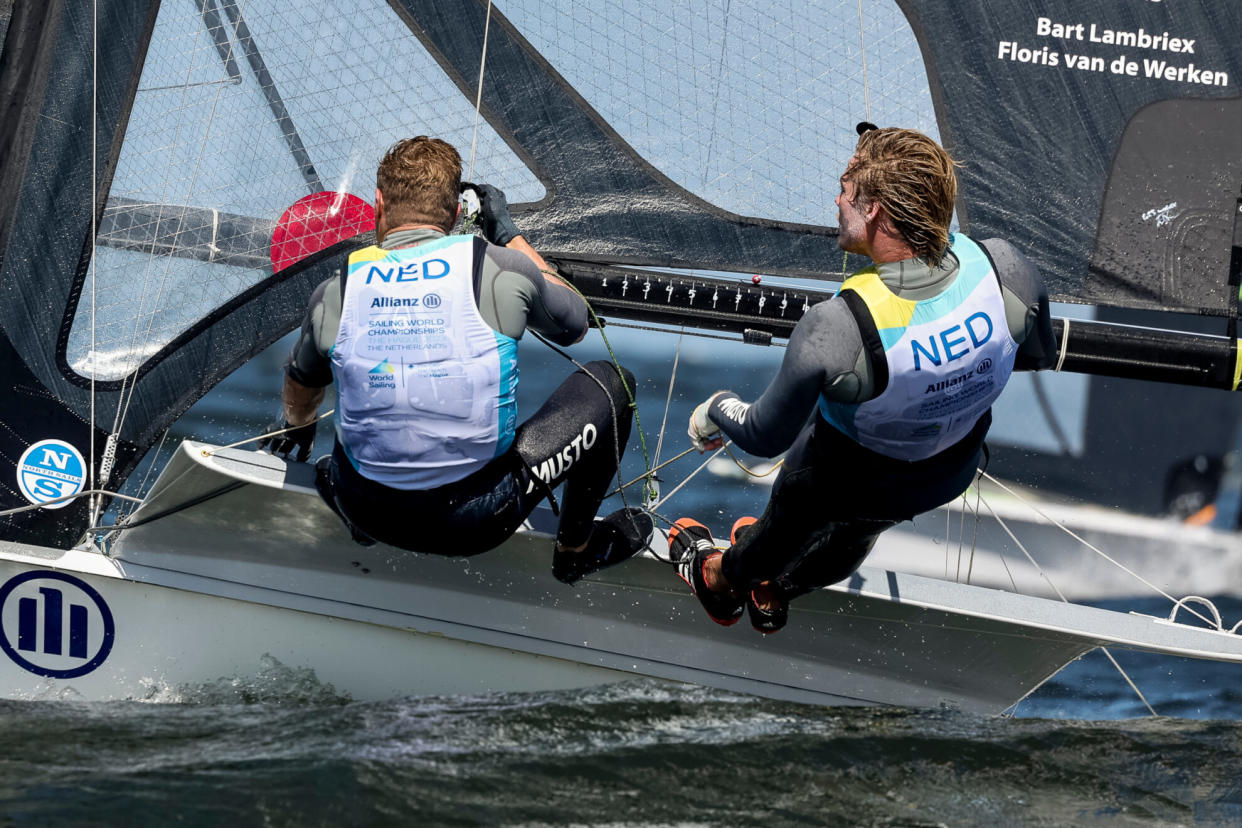 The duo have opened up a lead thanks to a near perfect day, but the best performance of all came in the 49erFX where Sweden’s Vilma Bobeck and Rebecca Netzler recorded three bullets