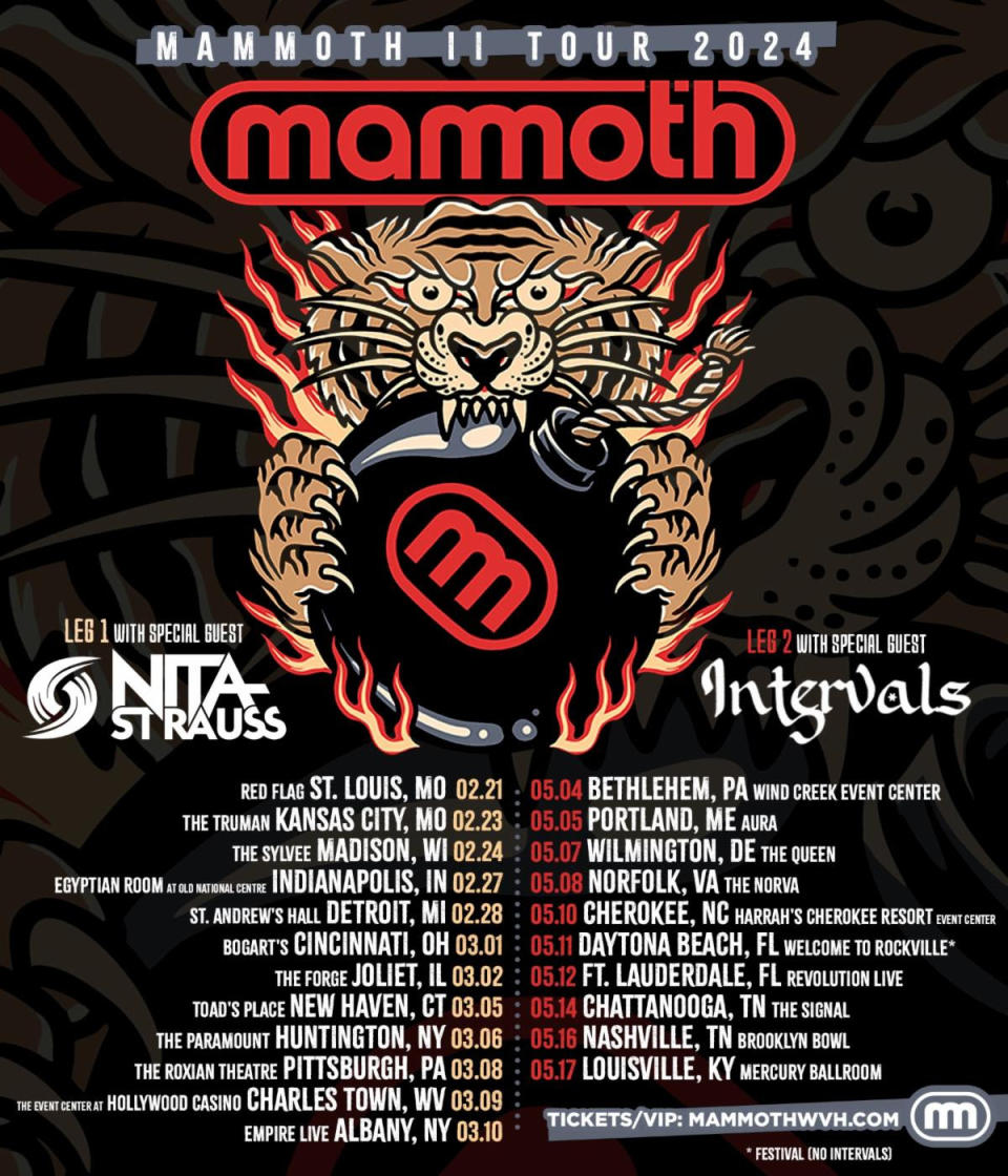 Mammoth WVH 2024 tour poster