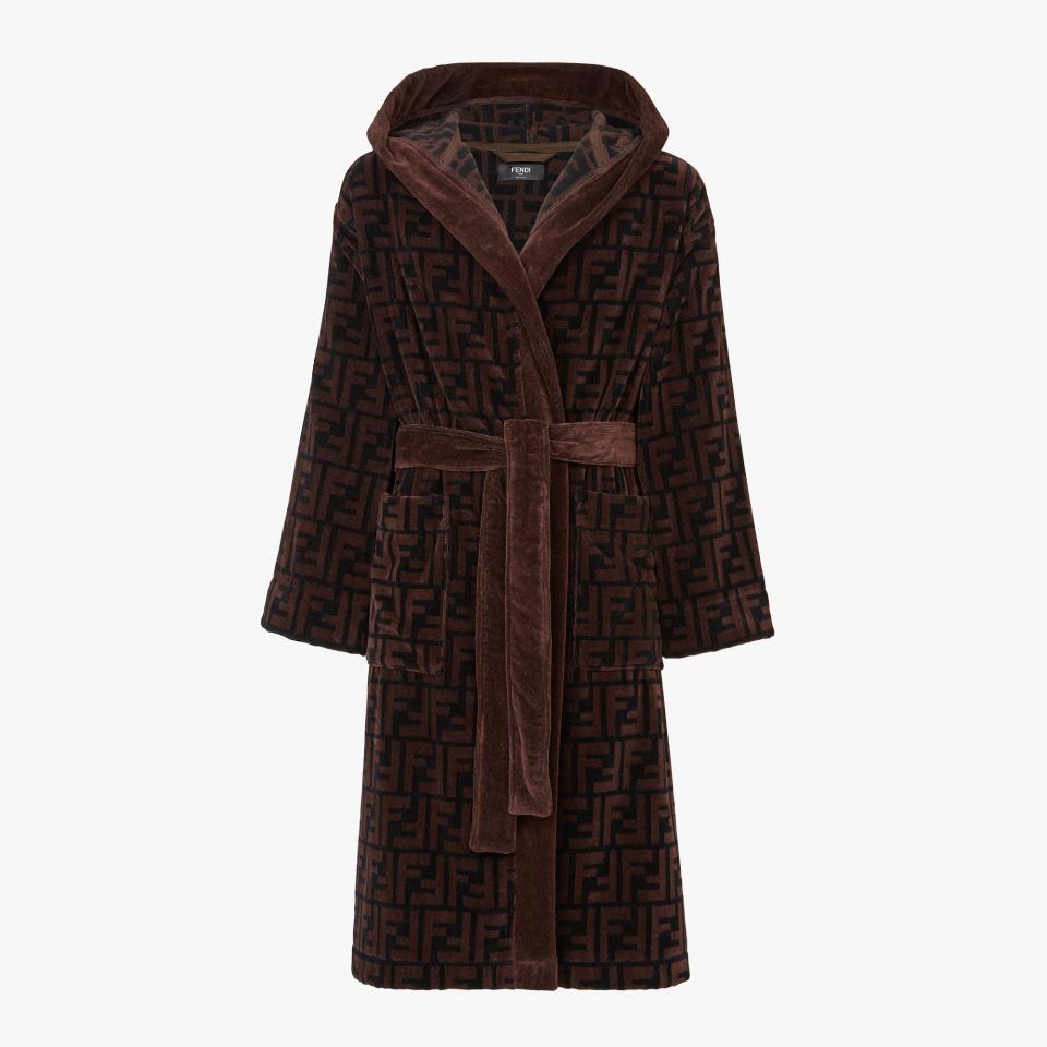 Fendi Brown Cotton Bathrobe