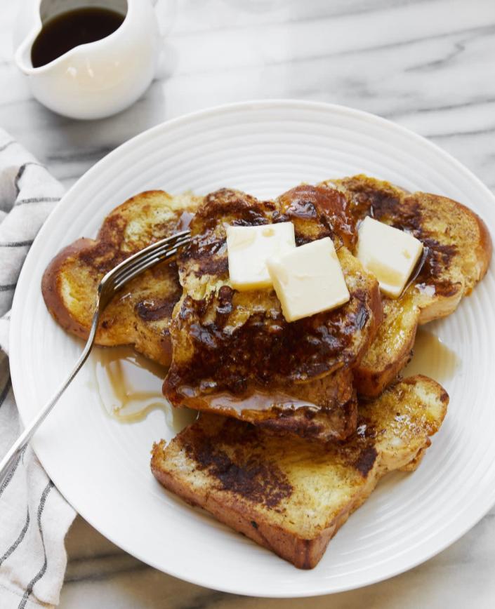 <p>Got leftover brioche or challah bread? Well, we've got your Sunday morning plans ready for you. </p><p>Get the <strong><a href="https://www.delish.com/cooking/recipe-ideas/recipes/a52113/how-to-make-french-toast/" rel="nofollow noopener" target="_blank" data-ylk="slk:Homemade French Toast recipe" class="link ">Homemade French Toast recipe</a>. </strong></p>