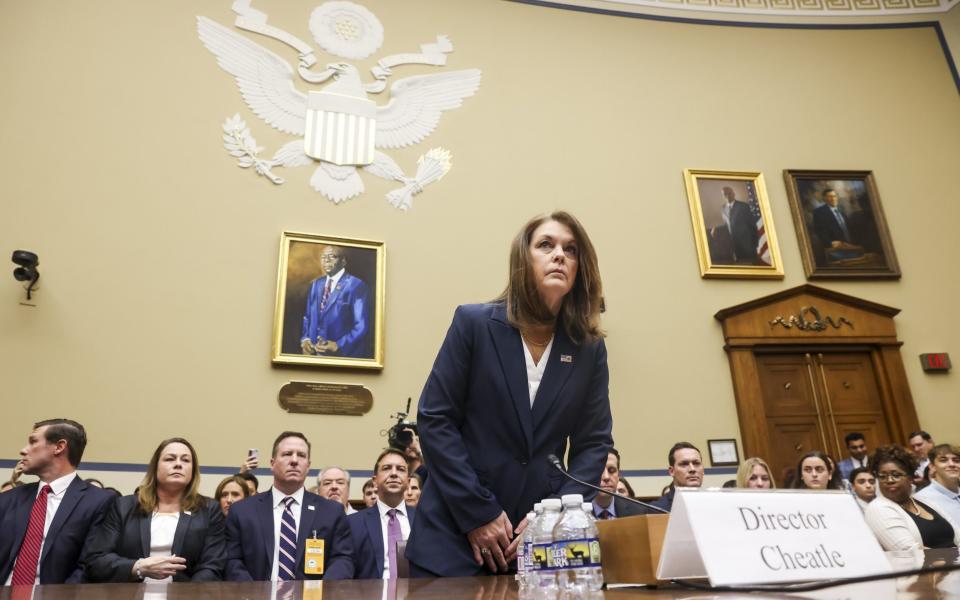Kimberly Cheatle, director of the secret service, speaks at a hearing to discuss Donald Trump's assassination attempt