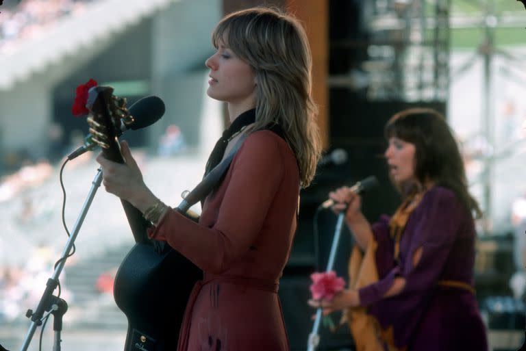 Ann y Nancy Wilson en 1977, en un show en Oakland, California