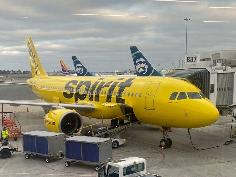 Spirit Airlines A320 at Boston airport