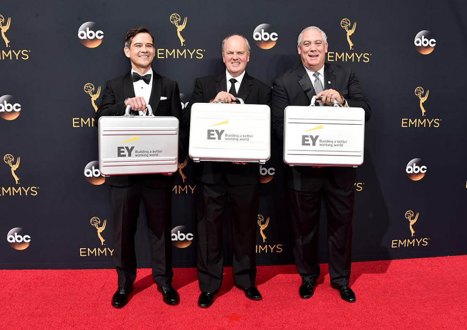 <p>No. 20: Ernst & Young <br> Company Rating: 4.1 <br> Representatives from Ernst & Young attend the 68th Annual Primetime Emmy Awards at Microsoft Theater on September 18, 2016 in Los Angeles, California. <br> (Photo by Alberto E. Rodriguez/Getty Images) </p>