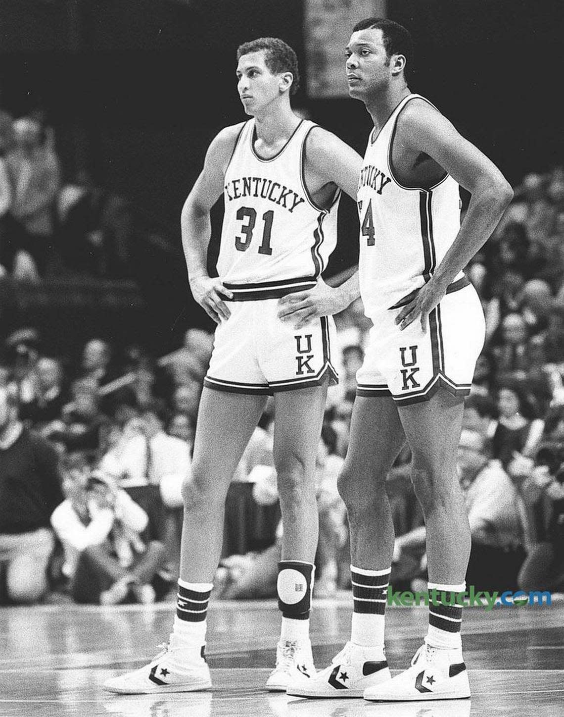 Big men Melvin Turpin (54) and Sam Bowie (31) started together on Kentucky’s 1983-84 NCAA Tournament Final Four team.
