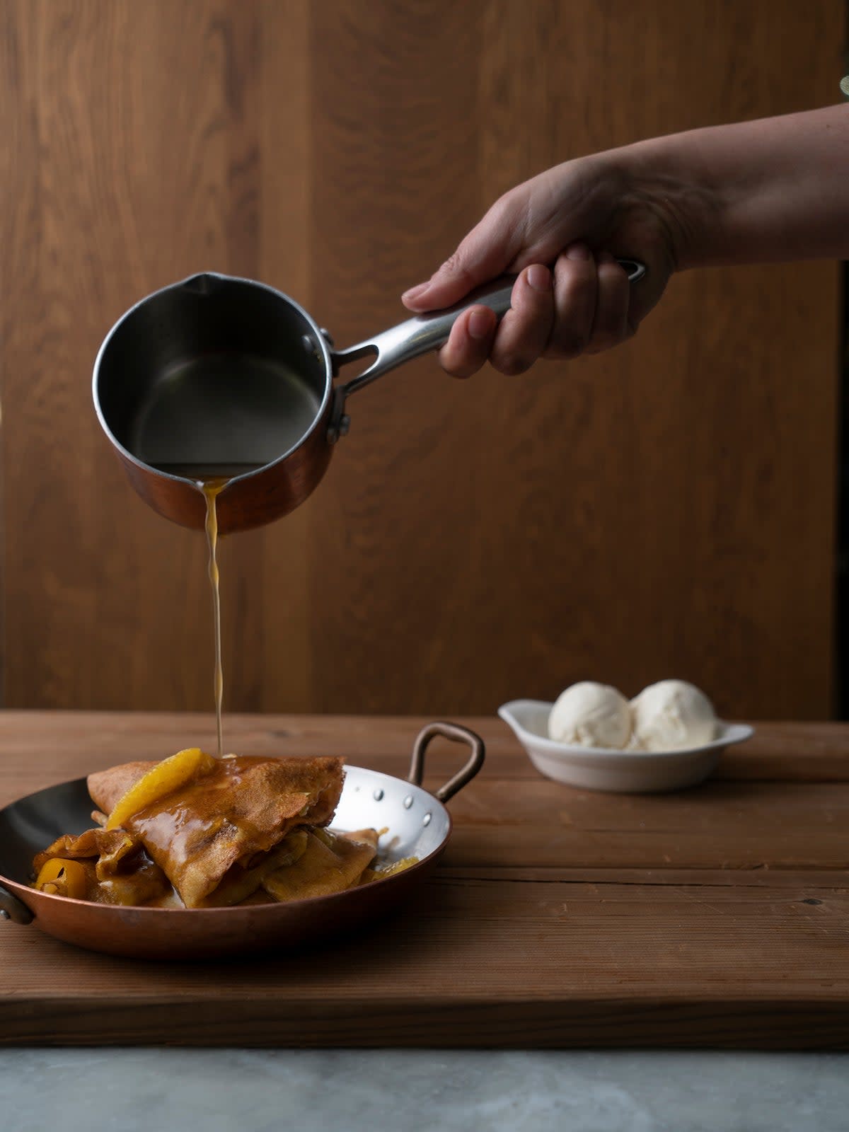 Crepes suzette were created by accident when a dessert caught fire (Natasha Sideris)