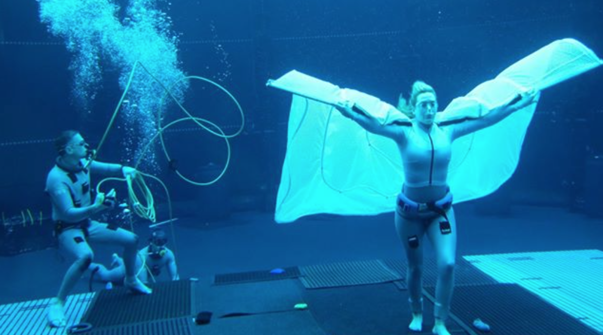 Kate Winslet on the set of Avatar 2 (Credit: Jon Landau/Instagram)