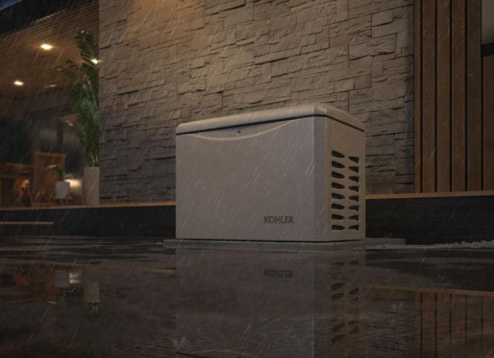 Kohler 26kW RCA generator in the rain