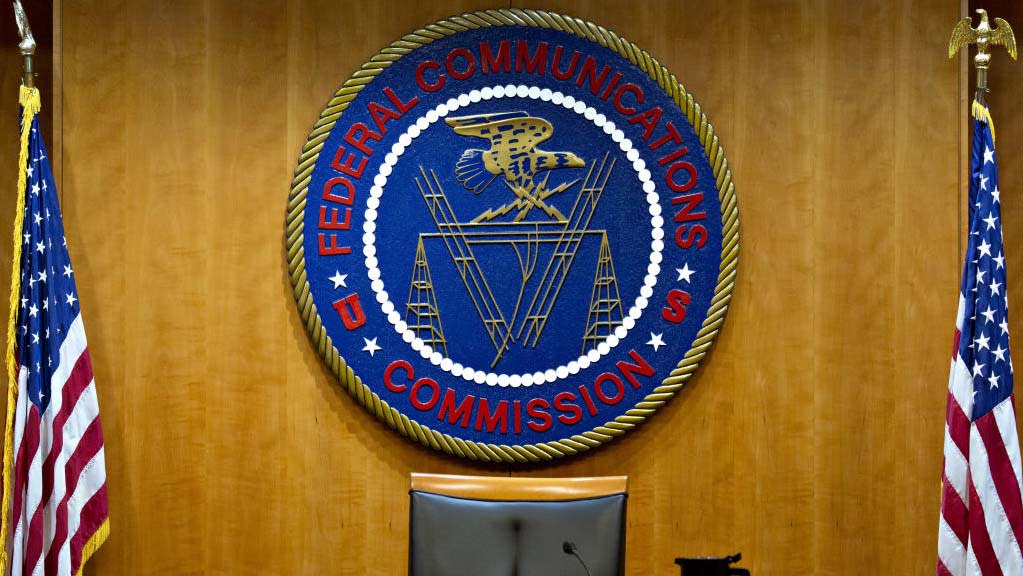  FCC seal in meeting room. 