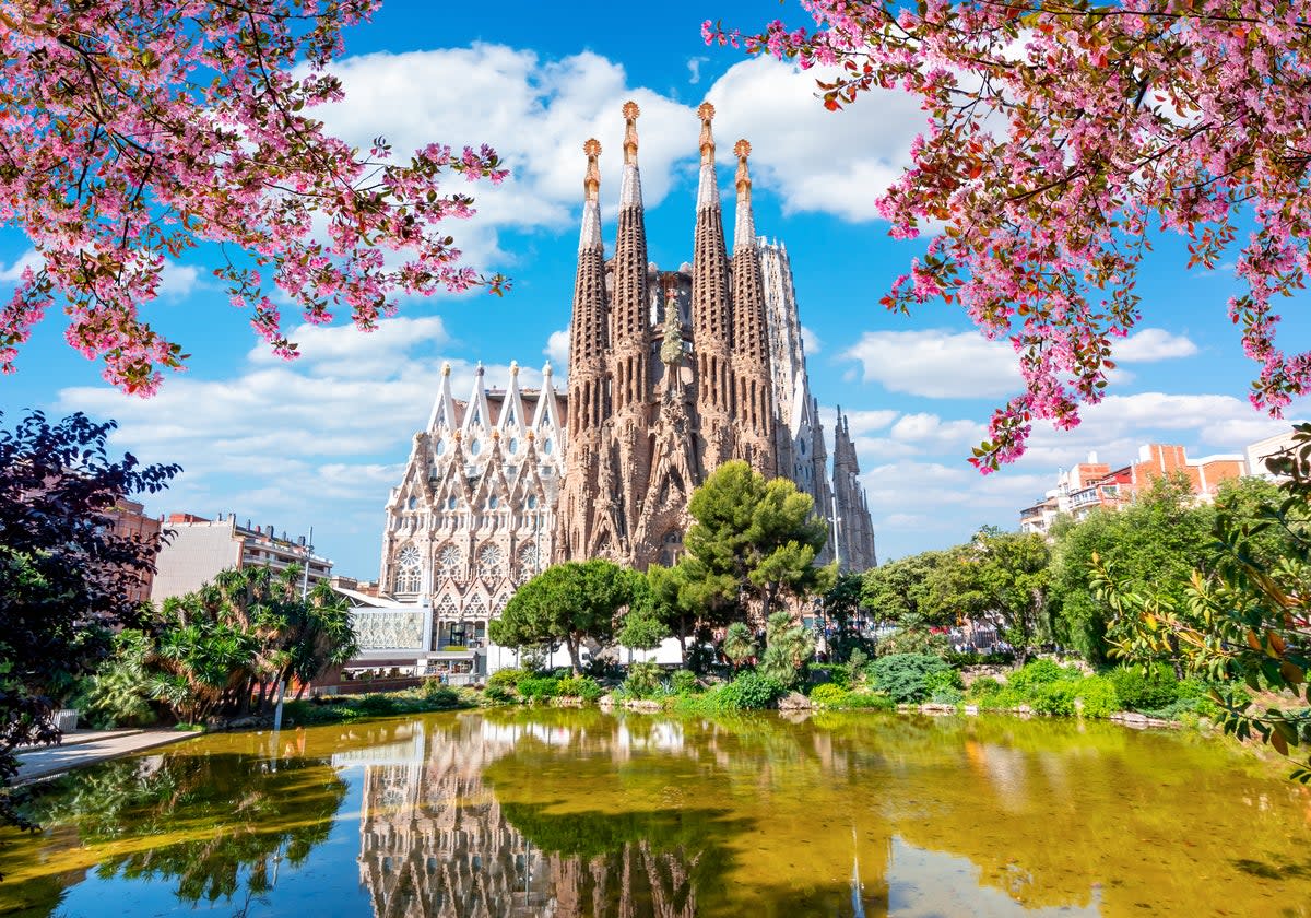 The Gaudi-designed Sagrada Familia in spring (Getty/iStock)