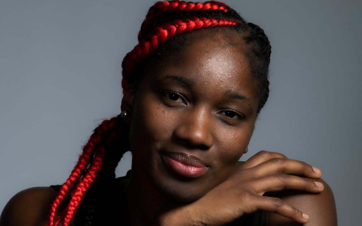 Former England netballer, Ama Agbeze, photographed at the Telegraph offices - GEOFF PUGH