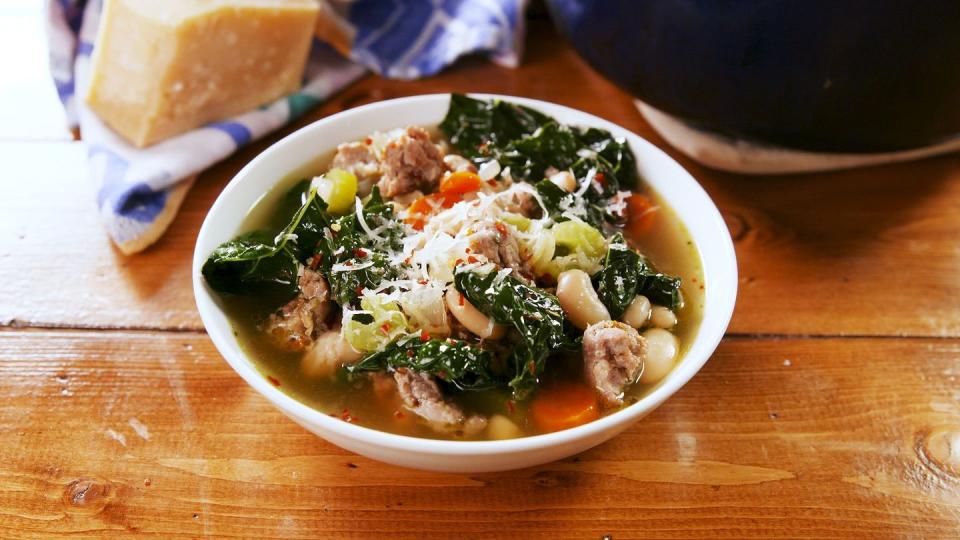 Sausage, White Bean, & Kale Soup