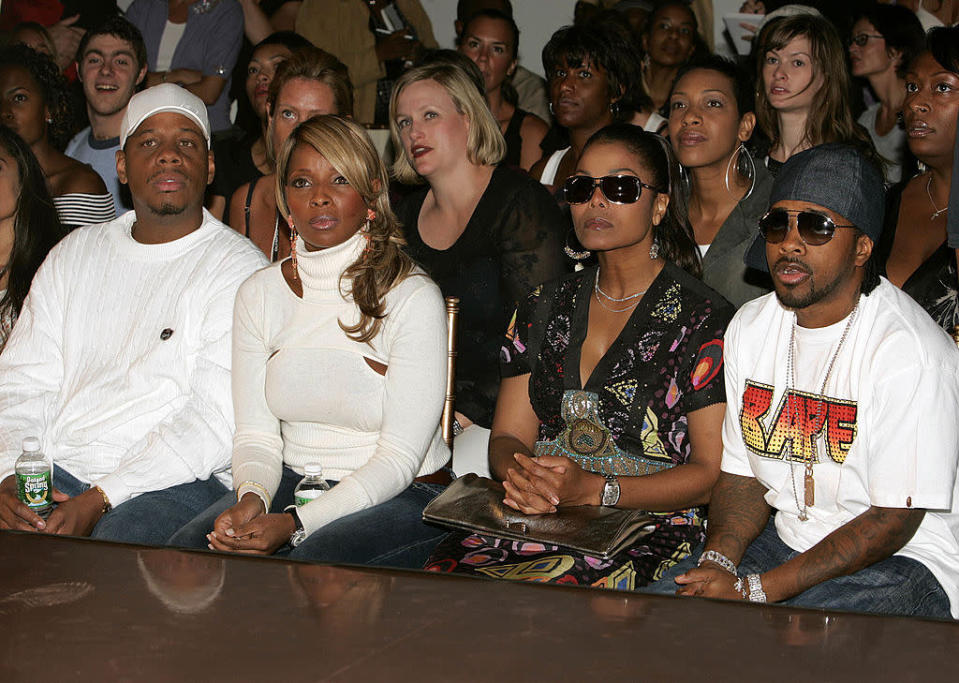 <p>Kendu Isaacs, Mary J. Blige, Janet Jackson and Jermaine Dupree take fashion really seriously. <i>(Peter Kramer/Getty Images)</i><br></p>