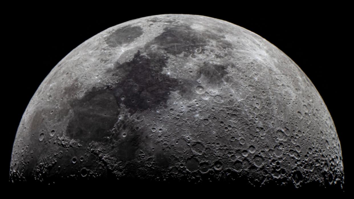  An image of half of the moon. 