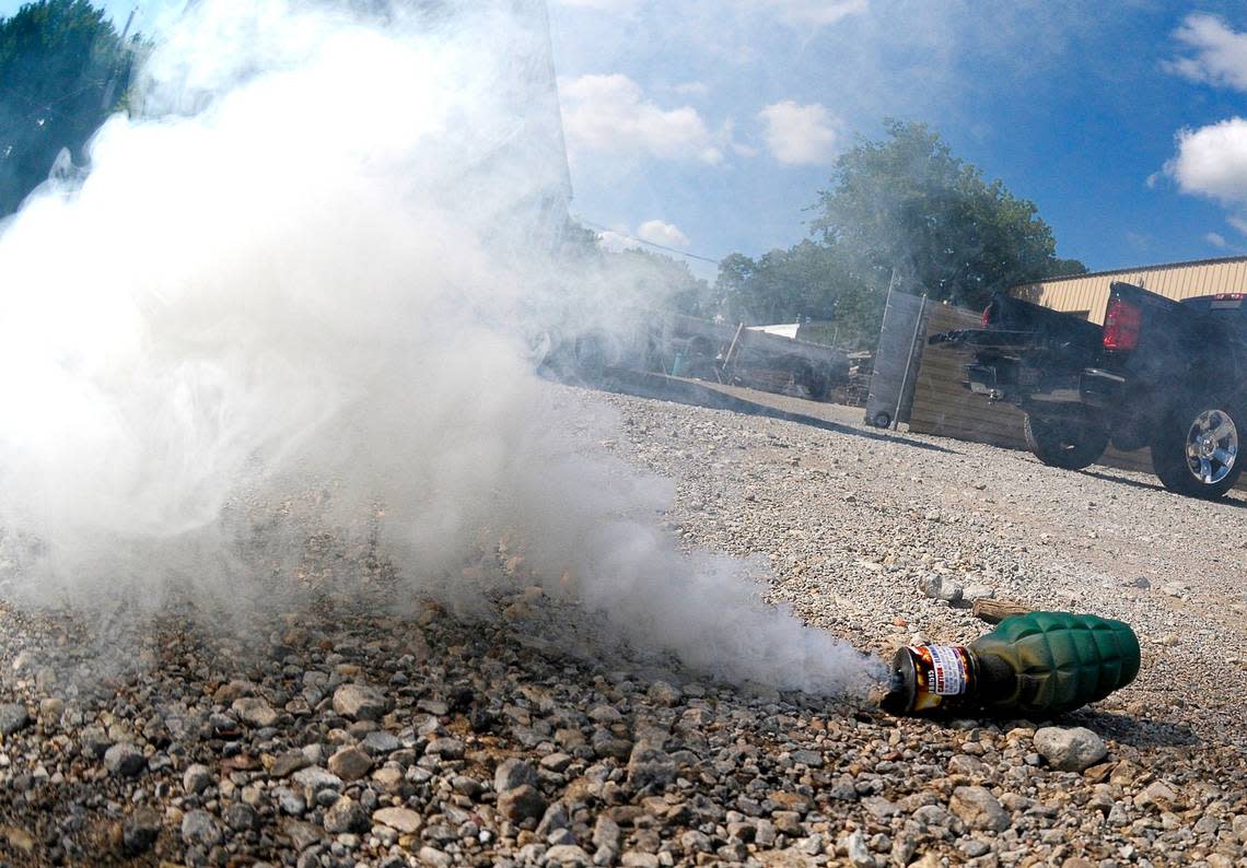 A smoke grenade is one of the more popular fireworks for kids.