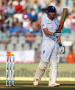 Cricket - India v England - Fourth Test cricket match - Wankhede Stadium, Mumbai, India - 11/12/16 - England's Jonny Bairstow celebrates his half century. REUTERS/Danish Siddiqui