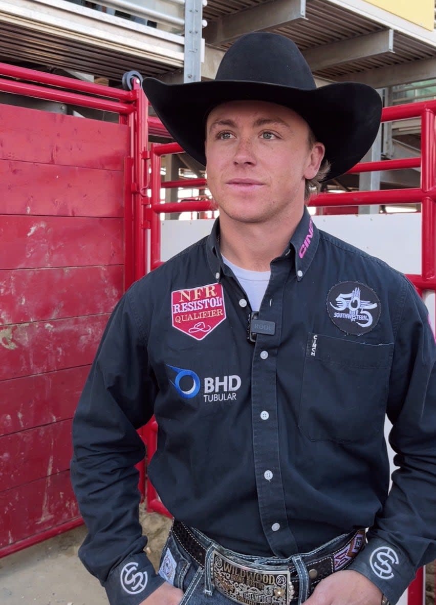 Logan Hay breaks down his ride at the Ponoka Stampede. 