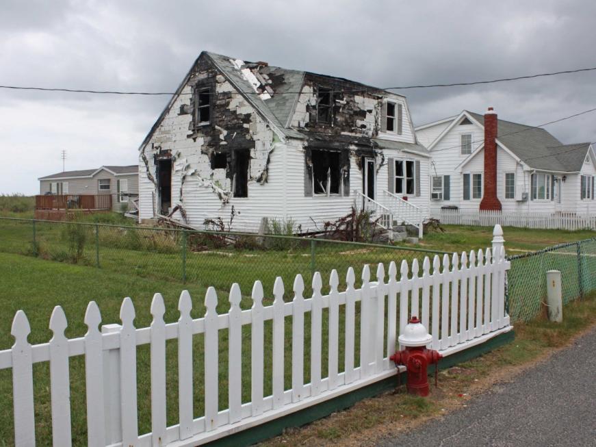 burned house