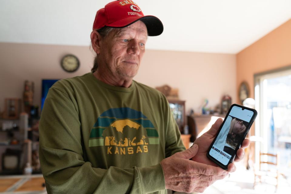 Bob Secord shows a photo of his 22-year-old granddaughter, Heaven Dodds, to The Capital-Journal. Secord said Topeka police should have issued a public alert after Dodds was beaten by a unsheltered man she allowed to sleep on the floor in her apartment.