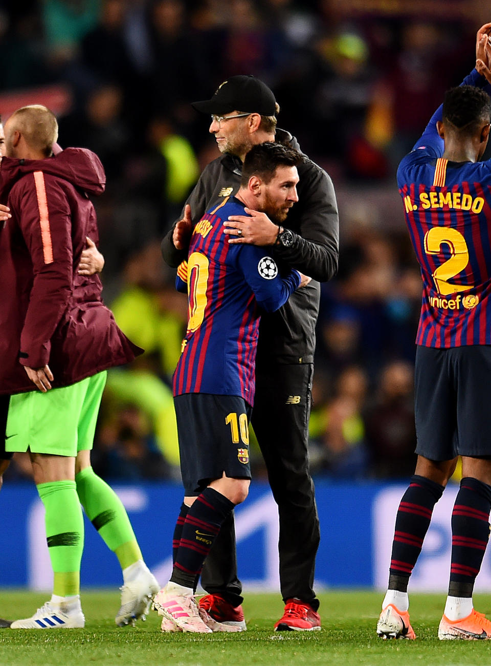 Liverpool manager Jurgen Klopp and Lionel Messi.Picture: Andrew Powell/Liverpool Football Club via Getty Images