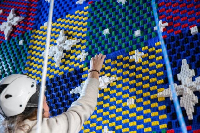 Louis Vuitton and LEGO team up for holiday window and store displays