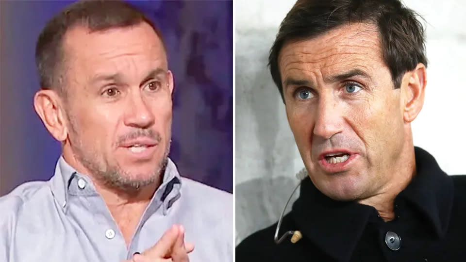 From left to right, famous rugby league brothers Matty and Andrew Johns.