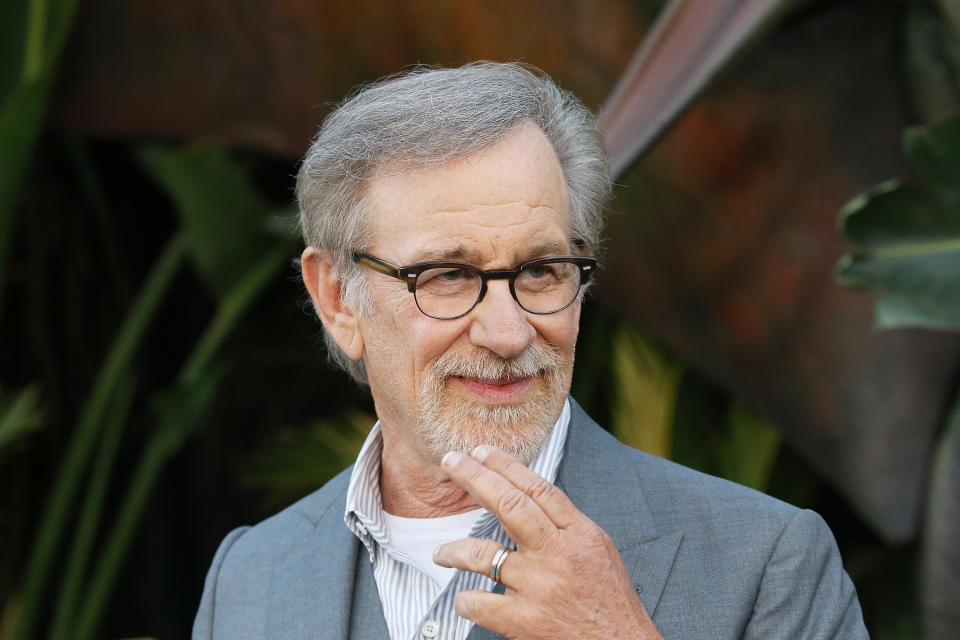 LOS ANGELES, CA - JUNE 12:  Steven Spielberg arrives to the Los Angeles premiere of Universal Pictures and Amblin Entertainment's "Jurassic World: Fallen Kingdom" held at Walt Disney Concert Hall on June 12, 2018 in Los Angeles, California.  (Photo by Michael Tran/FilmMagic)