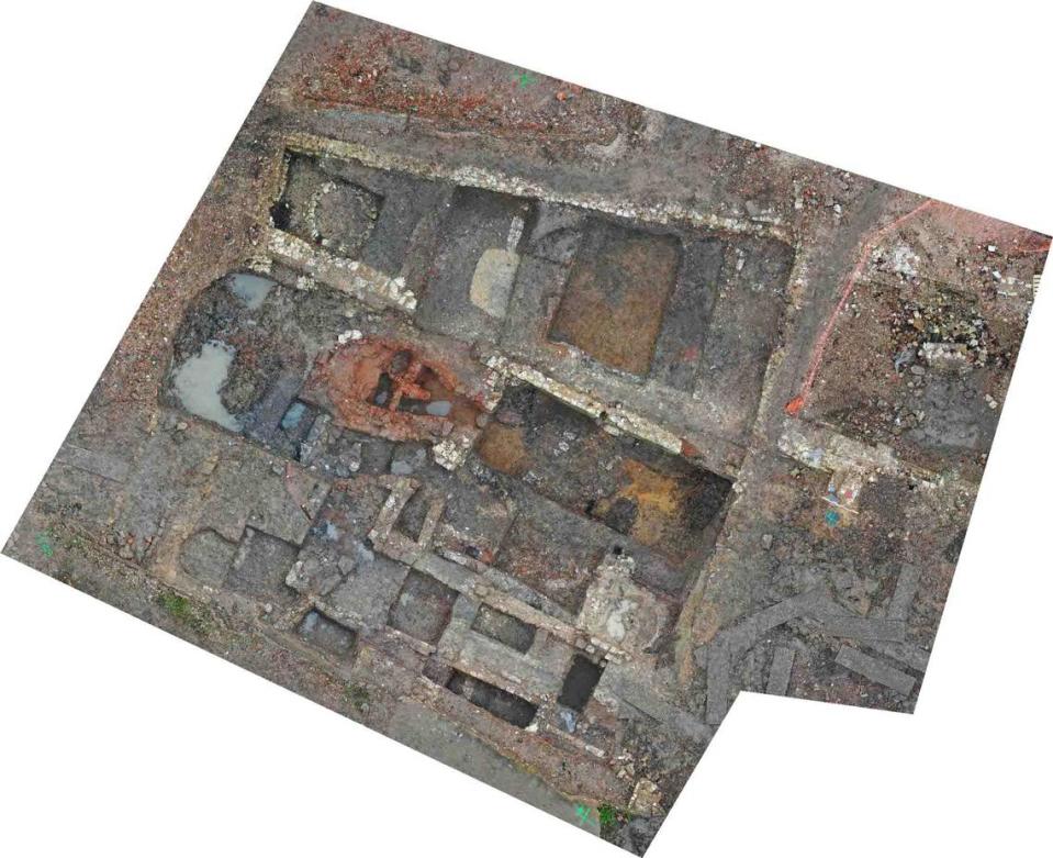 The 400-year-old pottery workshop as seen from above.