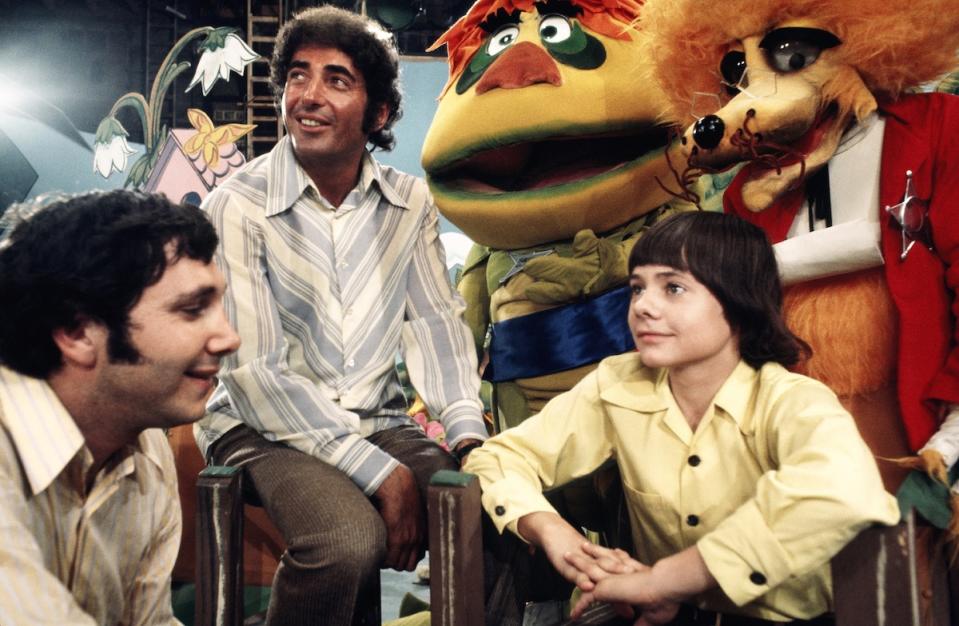 Producers Marty and Sid Krofft with “H.R. Pufnstuf” star Jack Wild in an undated photo
