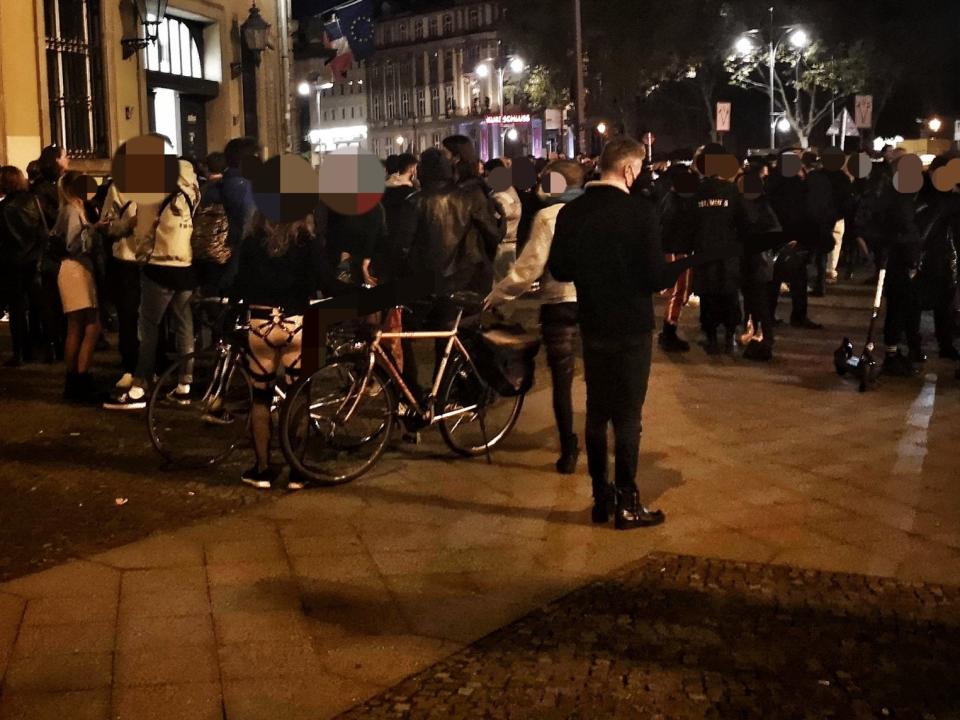 Police in Berlin break up fetish party with around 600 guests, as many did not wear face masks and the venue was too small for social distancing, breaching coronavirus restrictions (Berlin Police)