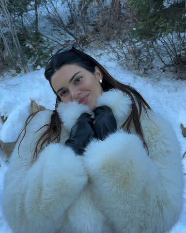 Kendall Jenner Is the Ultimate Snow Bunny in the Fluffiest White