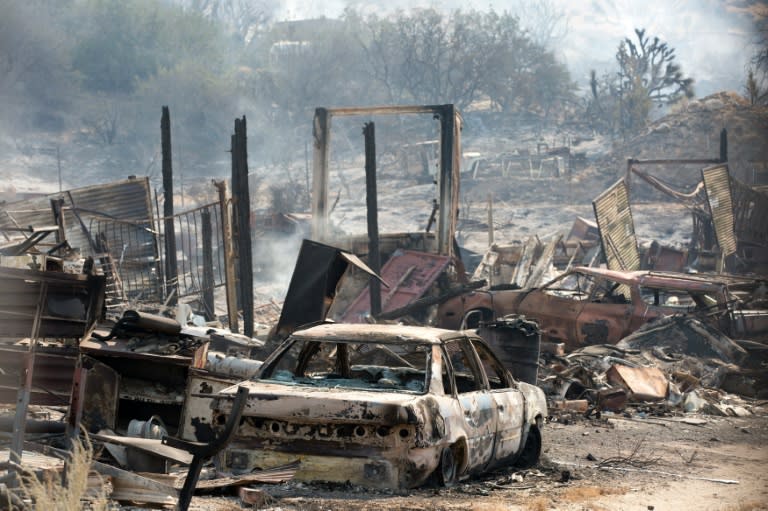 Governor Jerry Brown declared a state of emergency for San Bernardino County, just 60 miles (100 kilometers) east of Los Angeles, where the so-called Bluecut Fire is growing