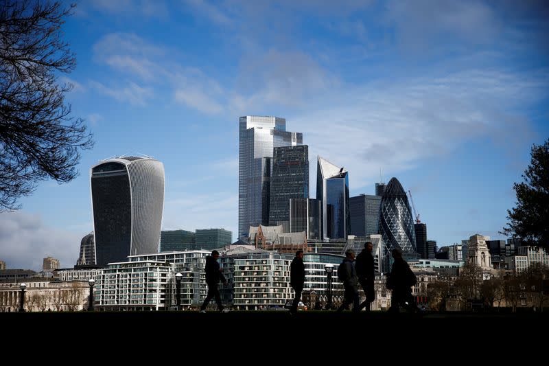 FILE PHOTO: City of London financial district can be seen in London