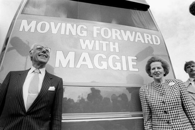 Politics - 1987 General Election Campaign - Margaret Thatcher - Heron Quays, London Docklands