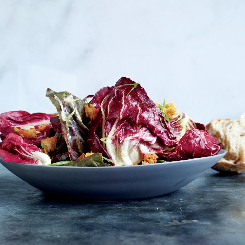 Radicchio Salad with Sourdough Dressing