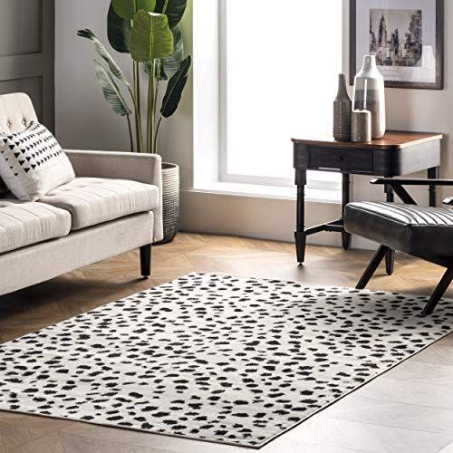 6) Leopard Print Area Rug