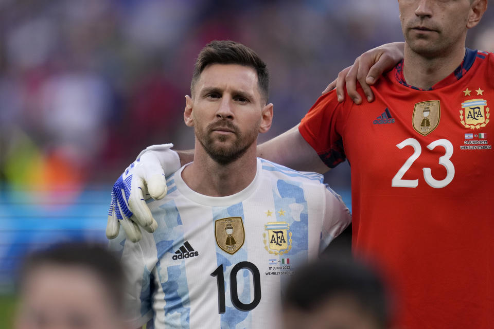 Lionel Messi。(AP Photo/Matt Dunham)