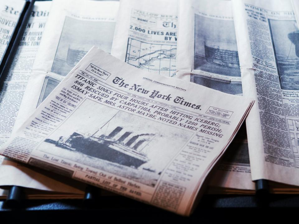 Titanic newspaper NYT