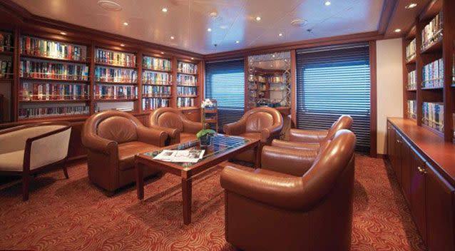 This room has books in it and likely to go unused by many athletes. Source: Silversea