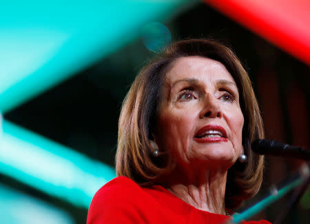 U.S. House Speaker Pelosi (D-CA) addresses the United States Conference of Mayors 87th Winter Meeting in Washington, U.S., January 23, 2019. REUTERS/Carlos Barria