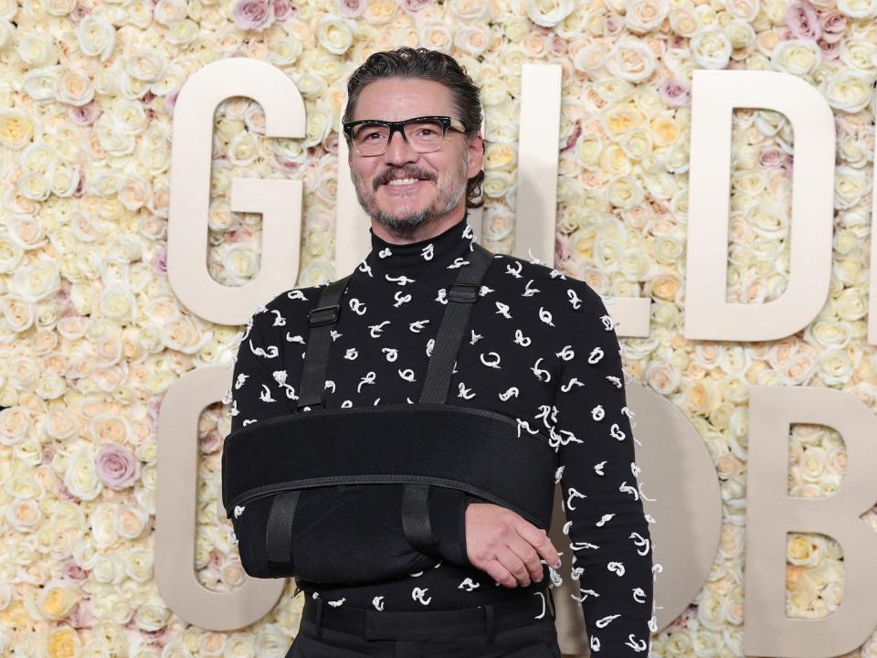 Pedro Pascal at the 2024 Golden Globes.