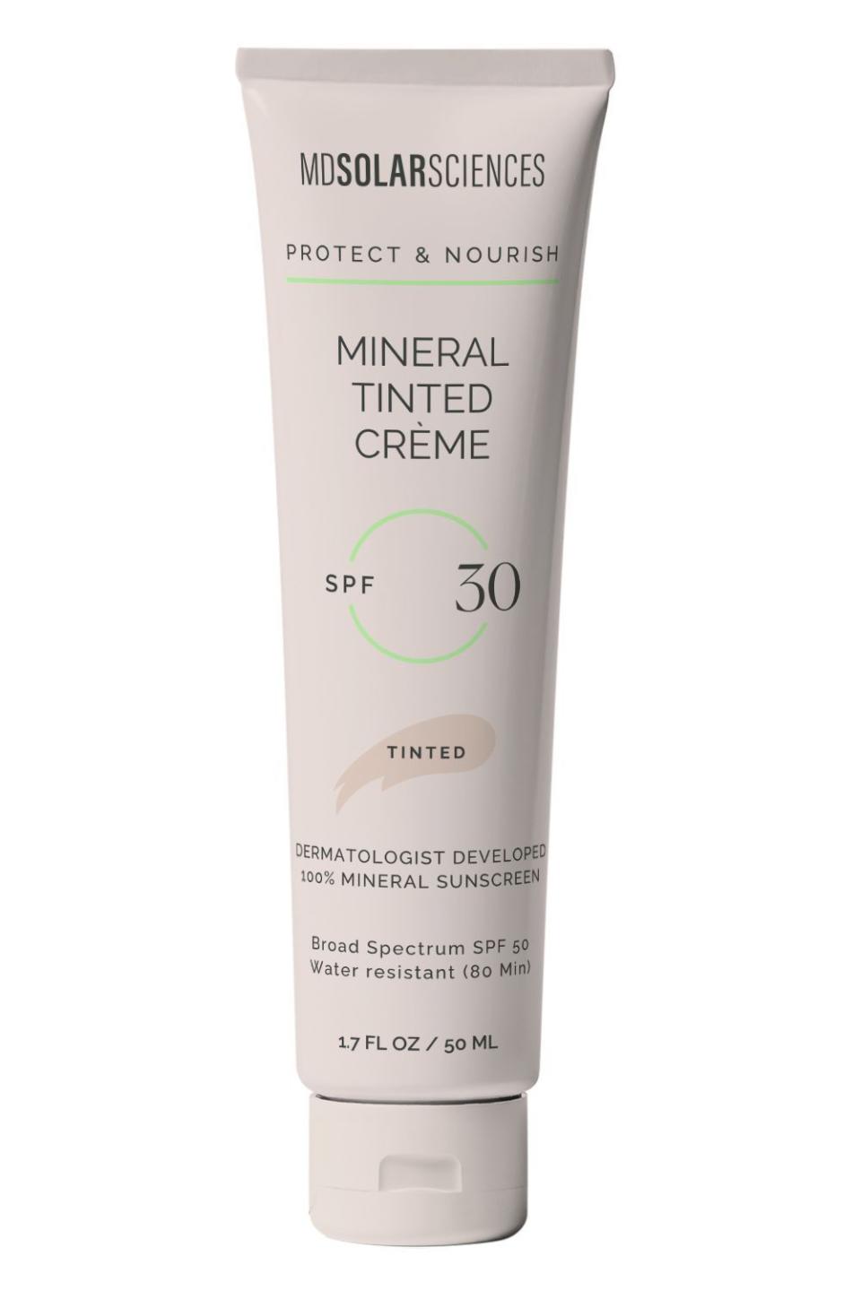 8) MDSolarSciences Mineral Tinted Crème SPF 30 Sunscreen