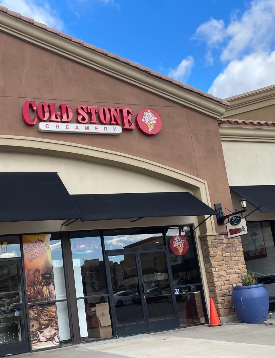 A new Cold Stone Creamery was originally scheduled to open on Tuesday, Feb. 13 at the Apple Valley Commons shopping center on Highway 18 in Apple Valley.  That date has been delayed.