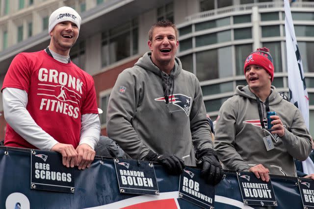 Fred Kfoury III/Icon Sportswire via Getty Dan, Chris and Rob Gronkowski