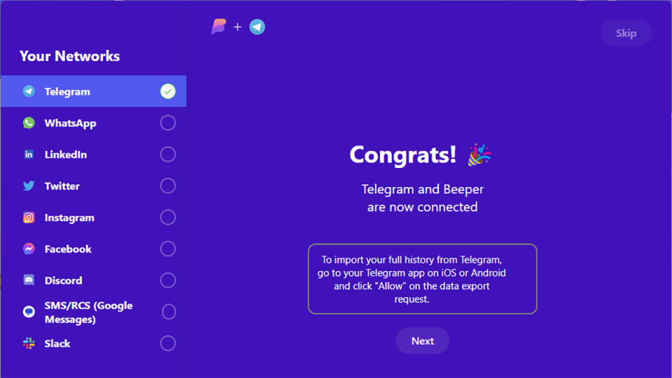 Beeper app on Windows 11