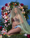 <p>Beyoncé, 35, has been showing off her bare bump throughout her pregnancy, starting with the day she made the announcement that Blue Ivy will be a big sister. The <a rel="nofollow" href="https://www.yahoo.com/celebrity/beyonce-is-immortalized-with-a-cheese-statue-named-brie-once-and-it-looks-gouda-180610068.html" data-ylk="slk:photo shoot ignited a ton of buzz;elm:context_link;itc:0;sec:content-canvas;outcm:mb_qualified_link;_E:mb_qualified_link;ct:story;" class="link  yahoo-link">photo shoot ignited a ton of buzz</a> (was she riding a parade float at the Tournament of Roses?) especially her outfit of pretty much undies and a veil. (Photo: <a rel="nofollow noopener" href="https://www.instagram.com/p/BP-rXUGBPJa/?taken-by=beyonce&hl=en" target="_blank" data-ylk="slk:Beyoncé via Instagram;elm:context_link;itc:0;sec:content-canvas" class="link ">Beyoncé via Instagram</a>) </p>