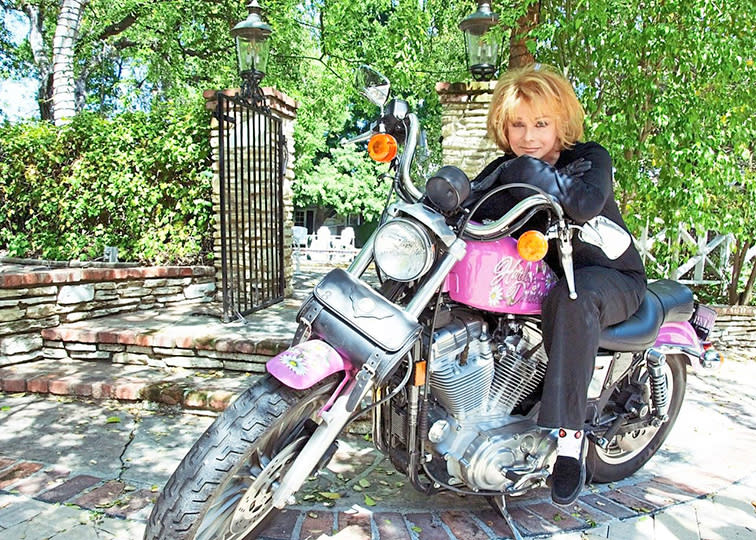Ann-Margret on her motorcycle