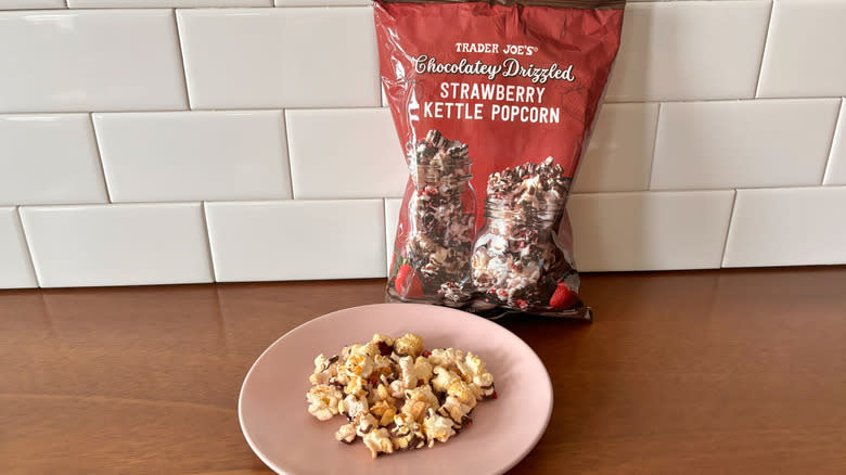 Trader Joe's chocolate strawberry kettle corn