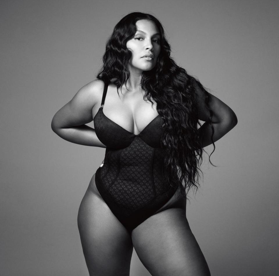 Paloma Elsesser poses in The Icons by Victoria’s Secret collection (Mikael Jansson/Victoria’s Secret)